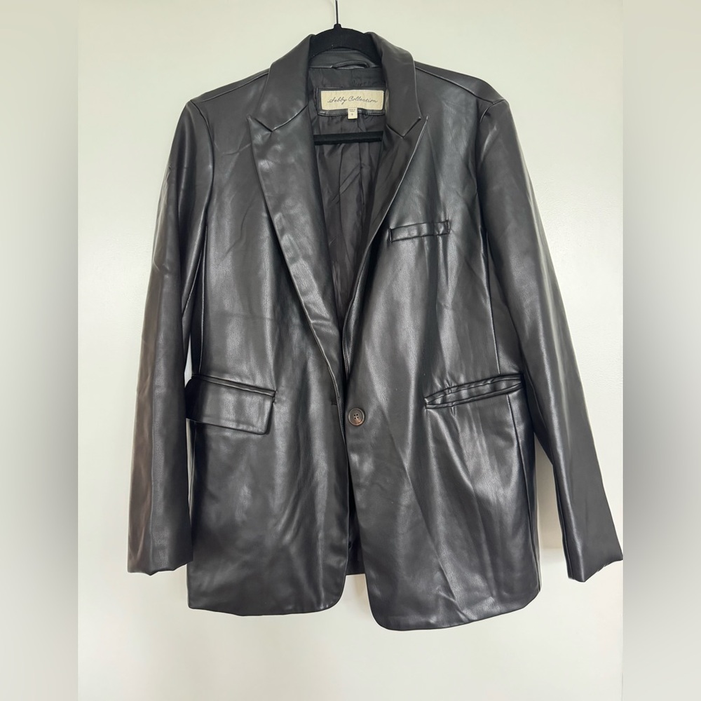 Black Leather Blazer